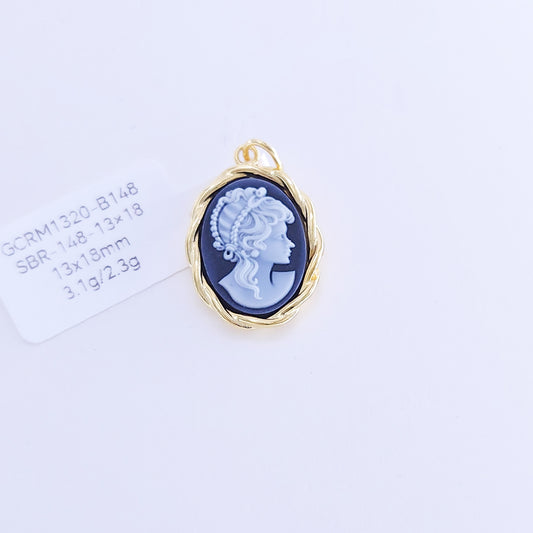 13x18mm black agate pendant