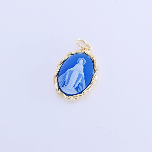 13x18mm blue agate pendant