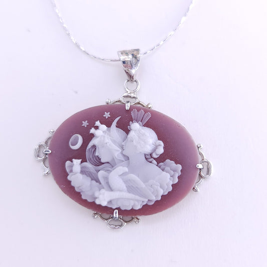 22x30mm red agate pendant / Chain