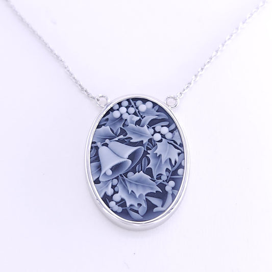 18x25mm black agate necklace