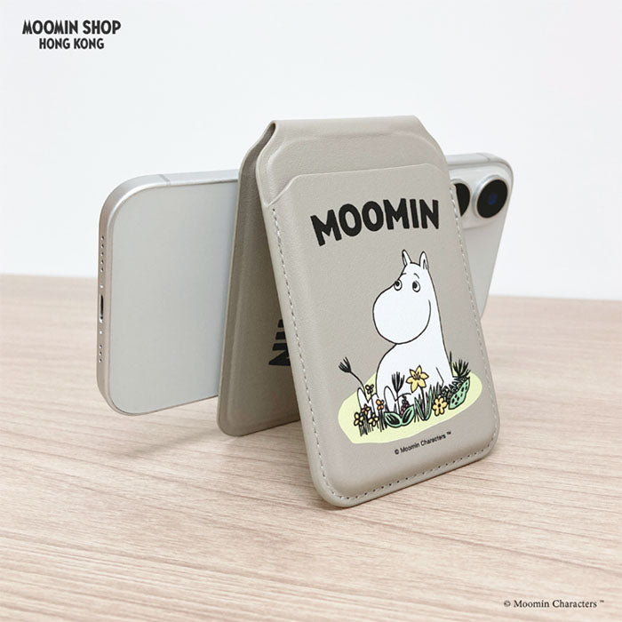 Moomin MagSafe Card Holder Moomintroll (Gray)