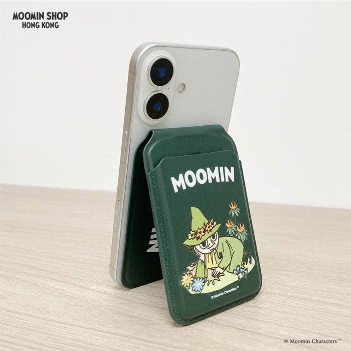 Moomin MagSafe Card Holder Snufkin (Dark Green)