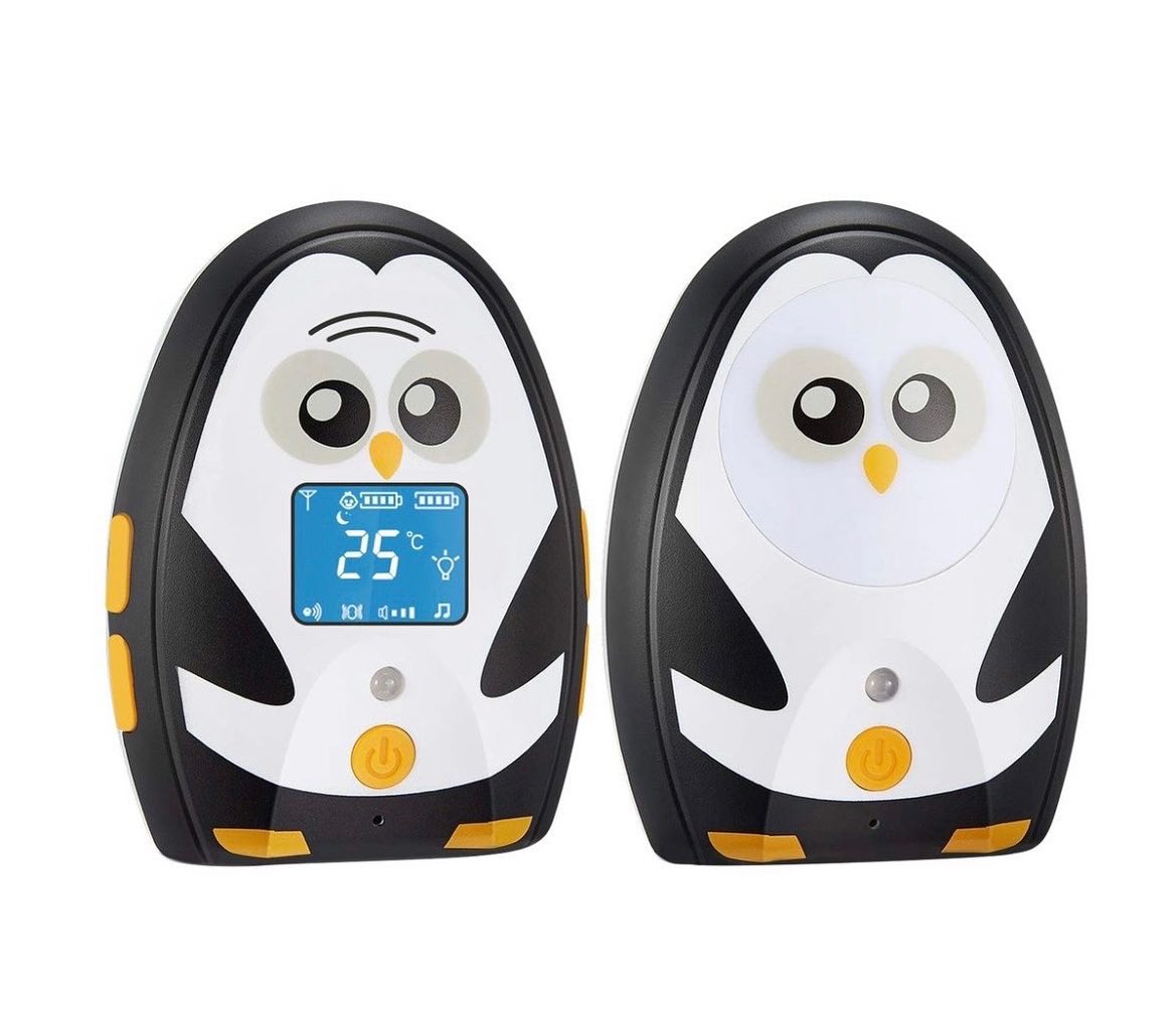 Audio baby monitor with LCD screen penguin