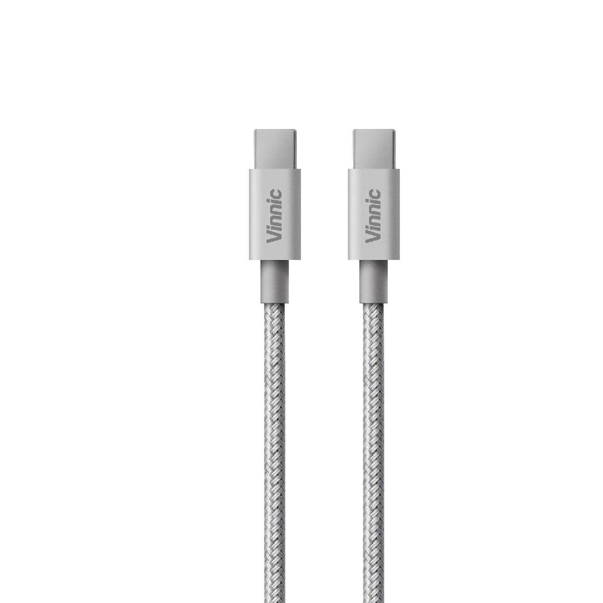Vinnic USB-C to USB-C 傳輸充電線 - 銀色