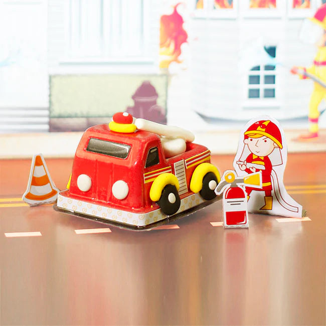 Mini Car Team (Fire Truck)—Clay Set