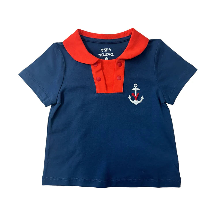 Baby sailor style top and bottom set