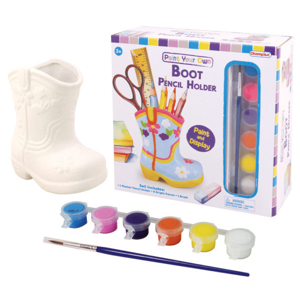 PAINT YOUR OWN BOOT PENCIL HOLDER