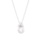 HORSE SHOE- Pt Diamond Pendant