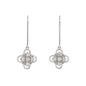 Platinum Earrings with 10 Diamonds for 10th Anniversary Flower Motif