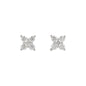 Platinum Earrings Diamond Studs 10 Stones Anniversary Flower