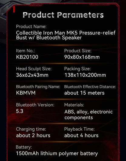 Killerbody Mk5 Pressure-relief Bust Bluetooth Speaker