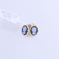 8x10mm black agate earrings