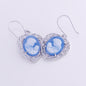 13x18mm blue agate heart earring