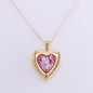 Resin locket necklace -brass G/P 12mm