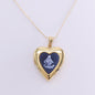 Resin locket necklace brass G/P - 12mm