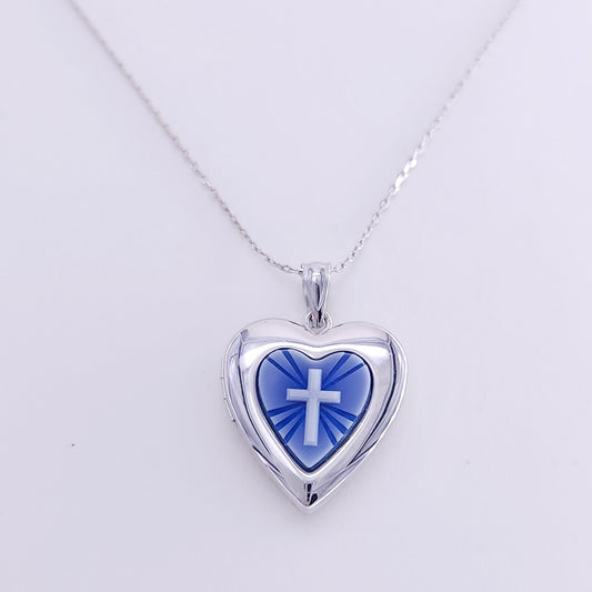 12mm resin locket necklace - brass