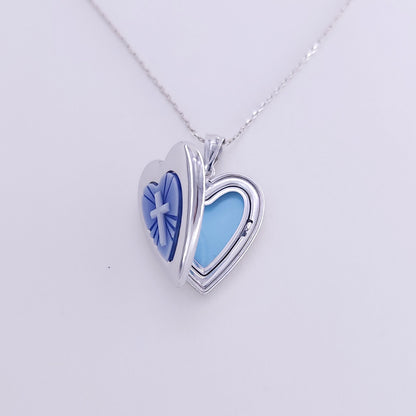 12mm resin locket necklace - brass