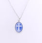 Resin cameo necklace-brass 13 x 18mm