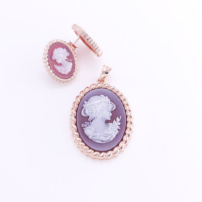 10x14mm red agate earring