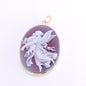 Red agate pendant G/P 30x40mm