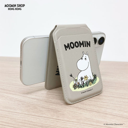 Moomin MagSafe Card Holder Moomintroll (Gray)