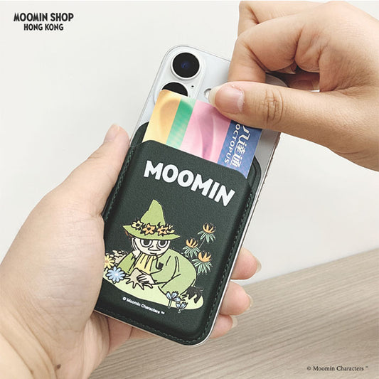 Moomin MagSafe Card Holder Snufkin (Dark Green)