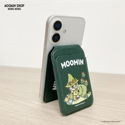 Moomin MagSafe Card Holder Snufkin (Dark Green)