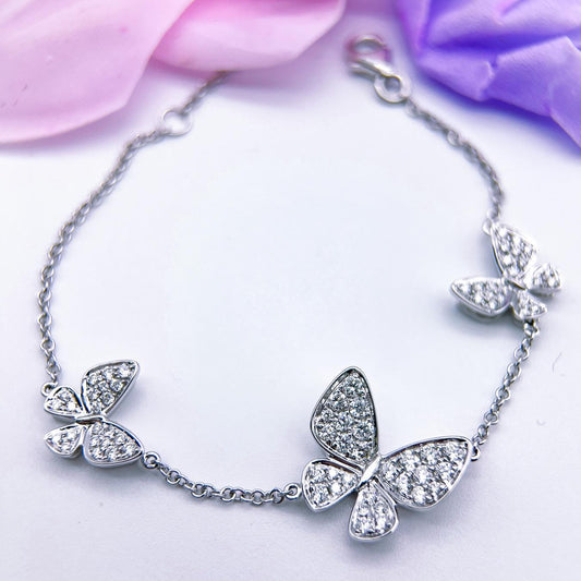 18K Diamond butterfly bracelet