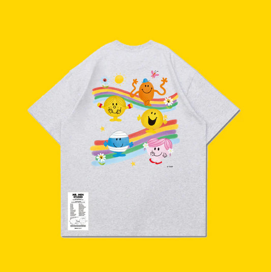 GROCERY x MR. MEN STUDIO PASTEL GRAPHIC TEE/ GREY