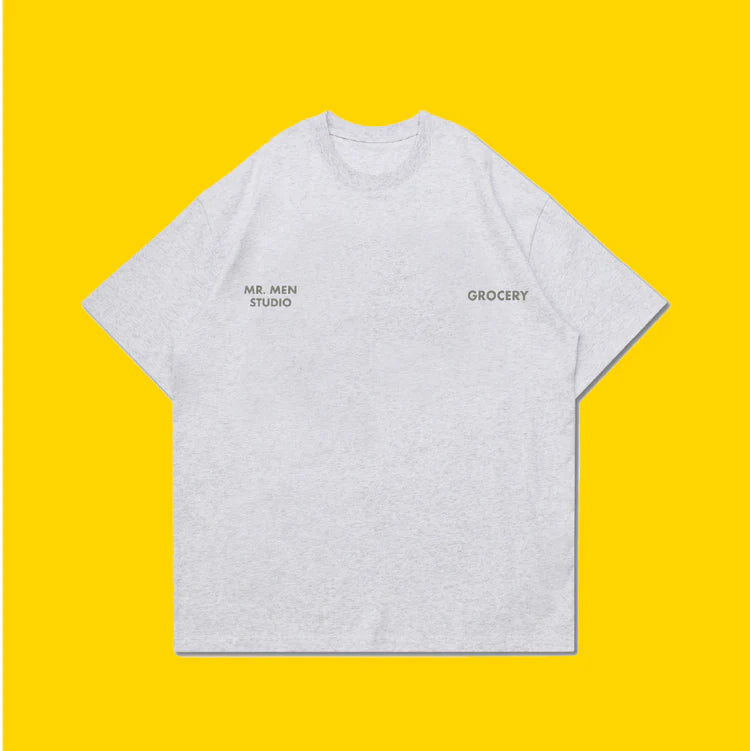 GROCERY x MR. MEN STUDIO PASTEL GRAPHIC TEE/ GREY