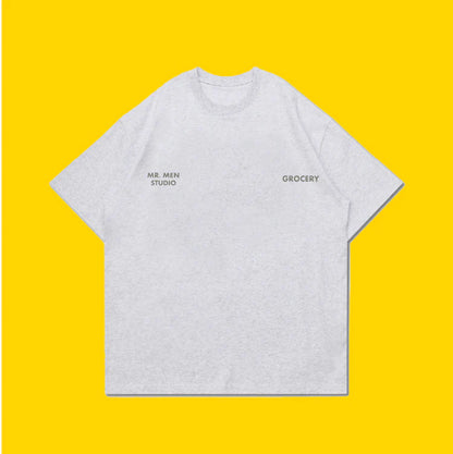 GROCERY x MR. MEN STUDIO PASTEL GRAPHIC TEE/ GREY