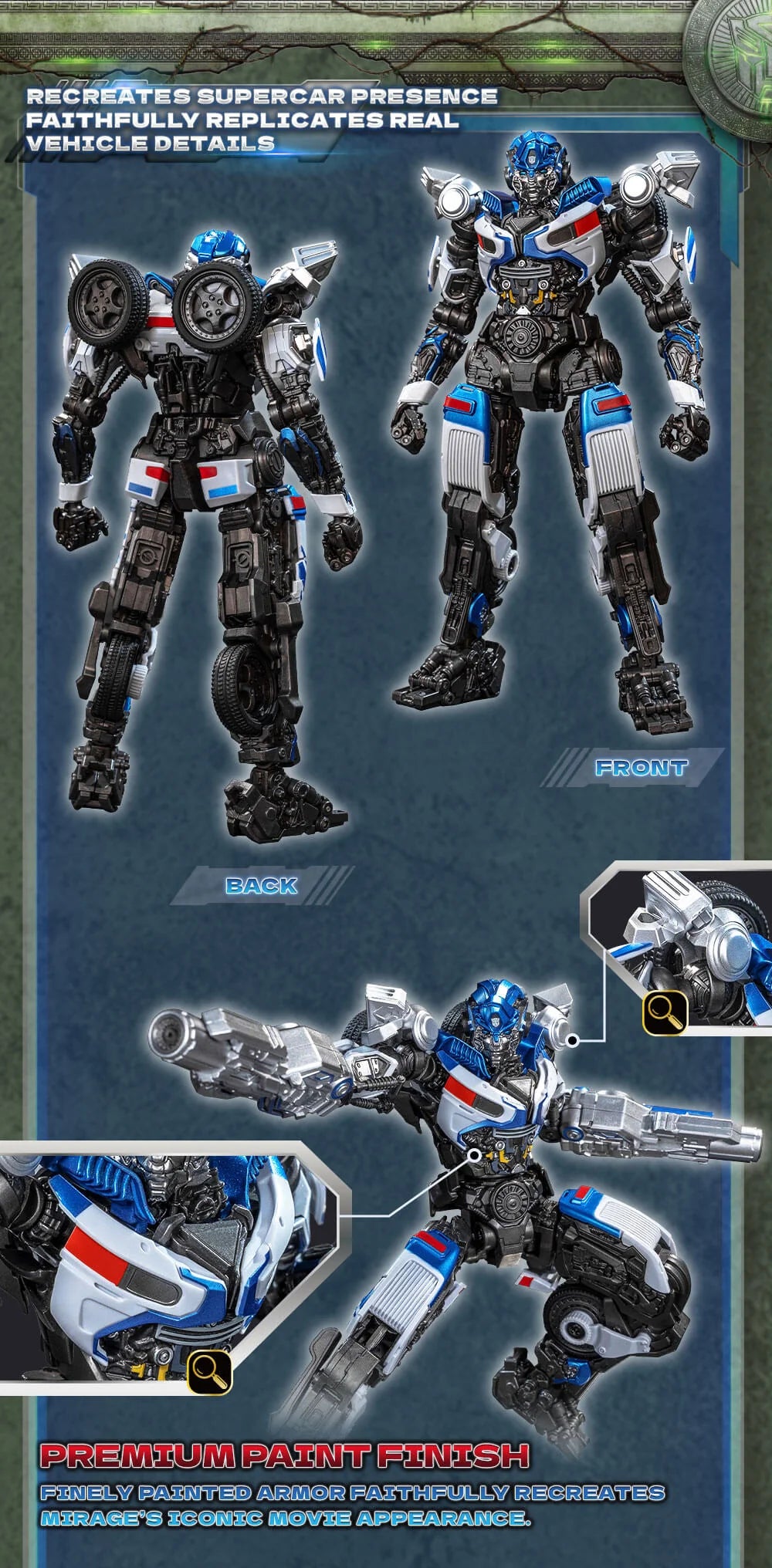 Transformers: Rise of the Beasts - 16cm Mirage Model Kit - AMK Series