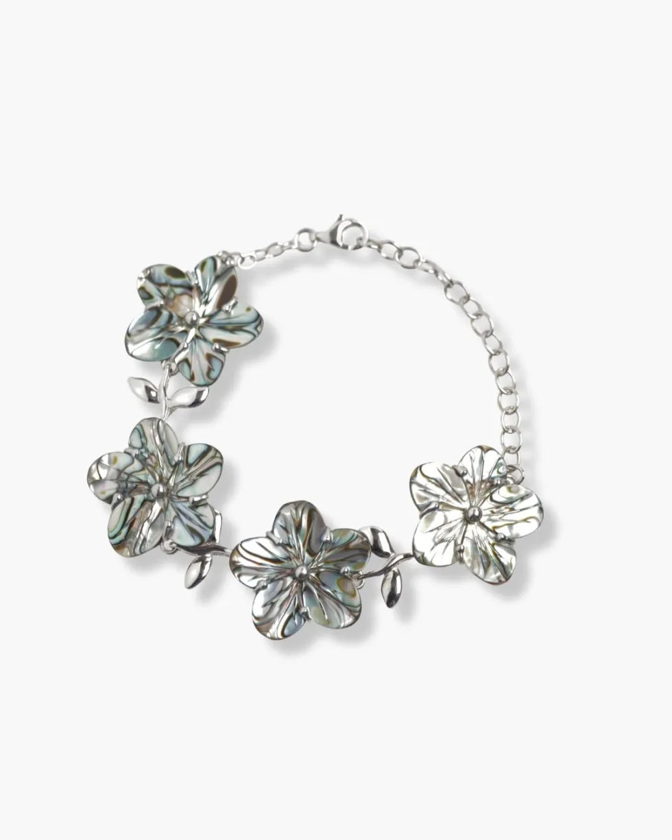 Huge Flower Bracelet with Lobster Clasp