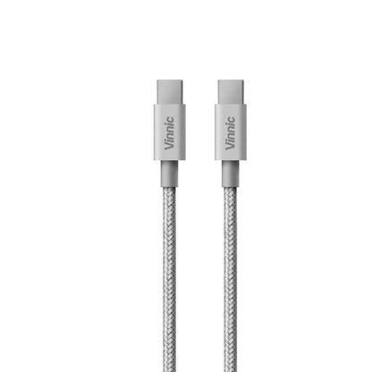 Vinnic USB-C to USB-C 傳輸充電線 - 銀色