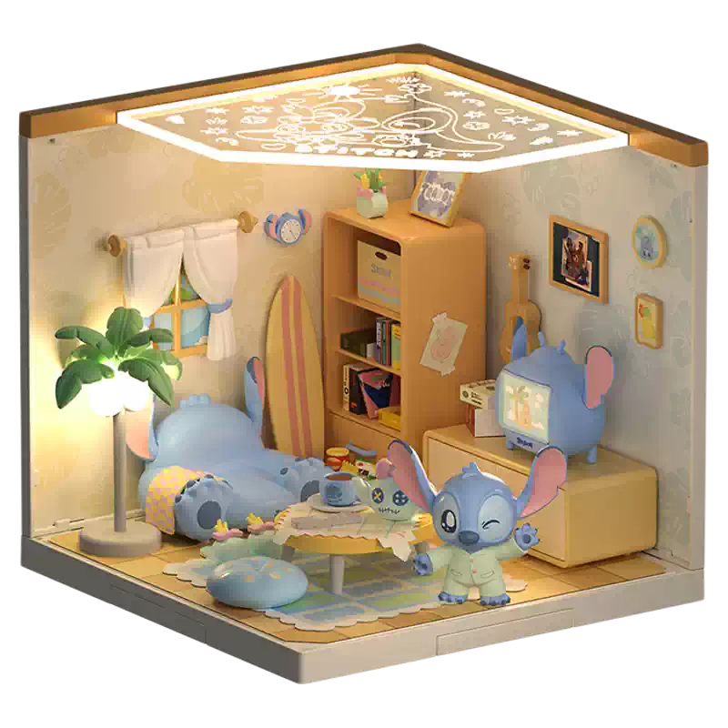 GOLDLOK Disney Stitch Building House DIY Toy