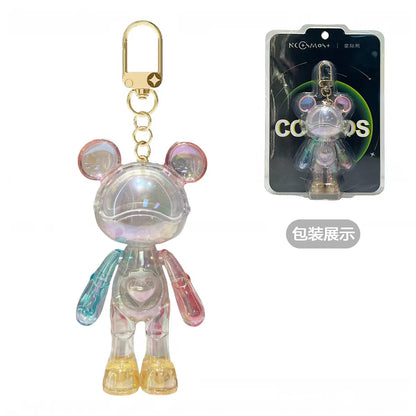 Bearcosmos candy-colored keychain/backpack charm