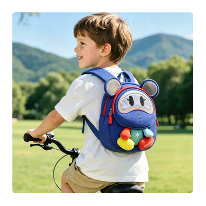 Bearcosmos children double-shoulder cartoon backpack