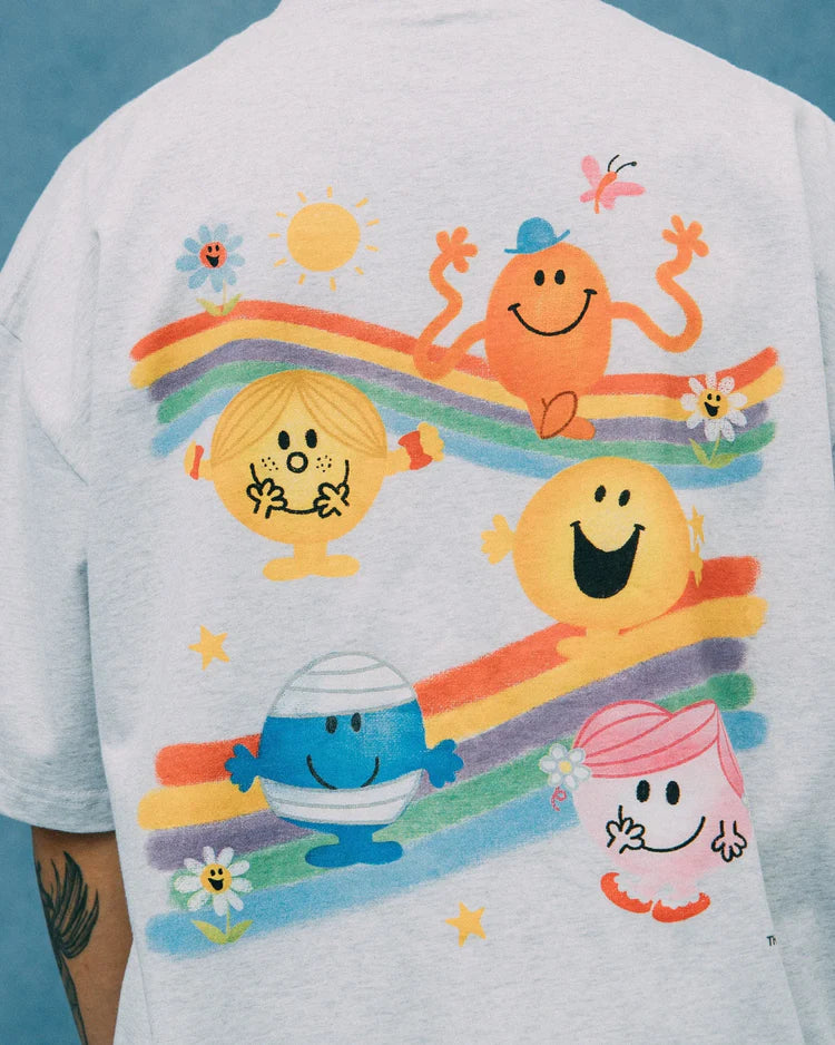 GROCERY x MR. MEN STUDIO PASTEL GRAPHIC TEE/ GREY