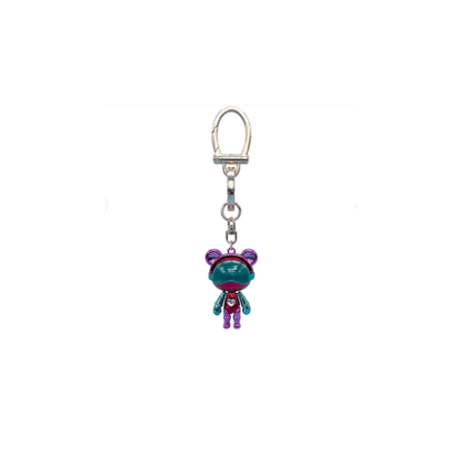 Bearcosmos Keychain Macaron Color Block Metal Electroplated Crystal Pendant Accessories