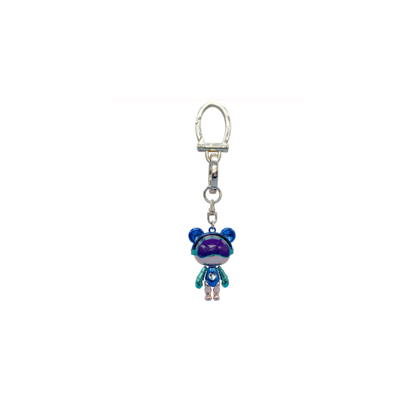 Bearcosmos Keychain Macaron Color Block Metal Electroplated Crystal Pendant Accessories