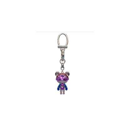 Bearcosmos Keychain Macaron Color Block Metal Electroplated Crystal Pendant Accessories