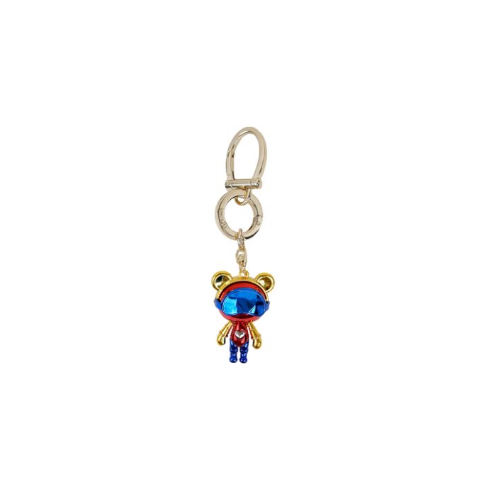 Bearcosmos Keychain Macaron Color Block Metal Electroplated Crystal Pendant Accessories