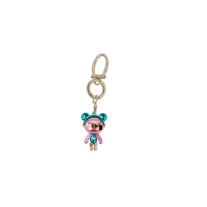 Bearcosmos Keychain Macaron Color Block Metal Electroplated Crystal Pendant Accessories