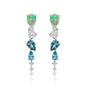 Australian Opal Drop Earrings with Diamonds